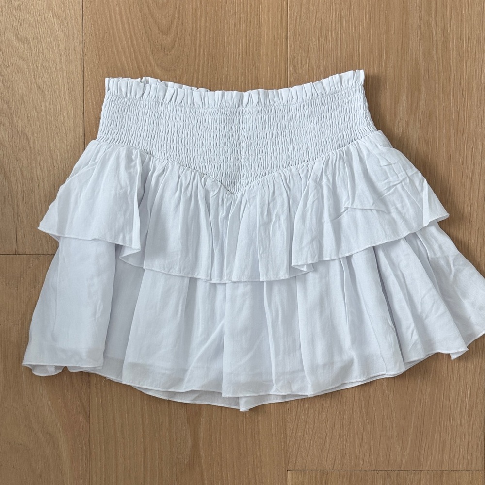 Katie J NYC - White Layered Mini Skirt S